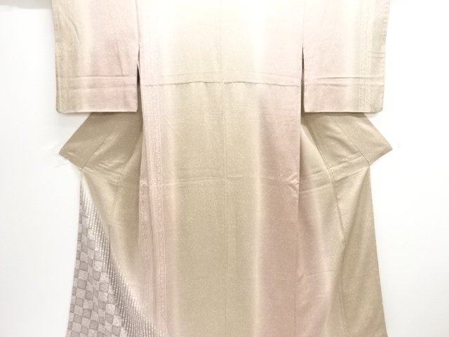 縞に市松・青海波模様訪問着